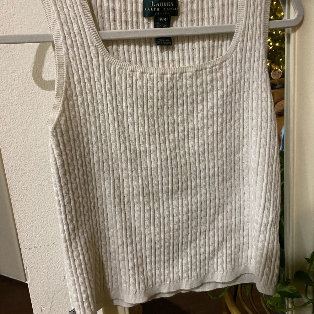 White knit tank
